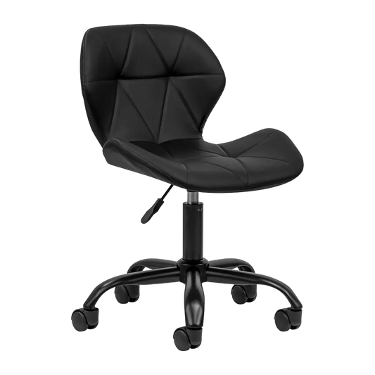 Silla de estética ajustable QS-06B negra con base negra