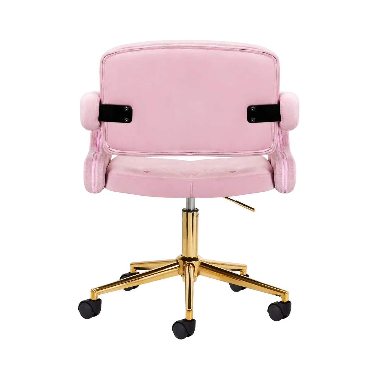 Chaise réglable en velours avec vérin à gaz et rotation à 360º