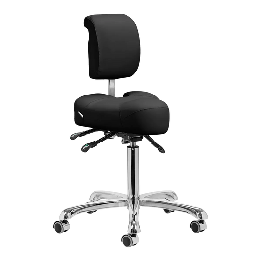 Silla Podológica Ergonómica Giovanni 1005: Triple Ajuste por Pistón de Gas, Soporte Lumbar Activo y Máxima Estabilidad