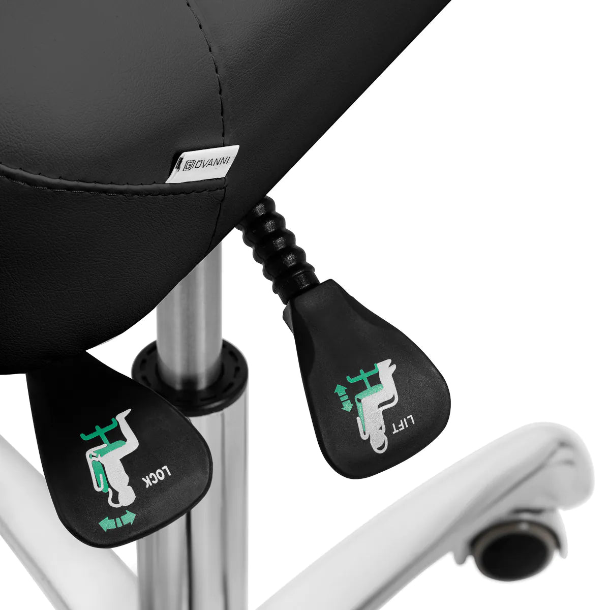 Podiatric chair with 5-wheel base