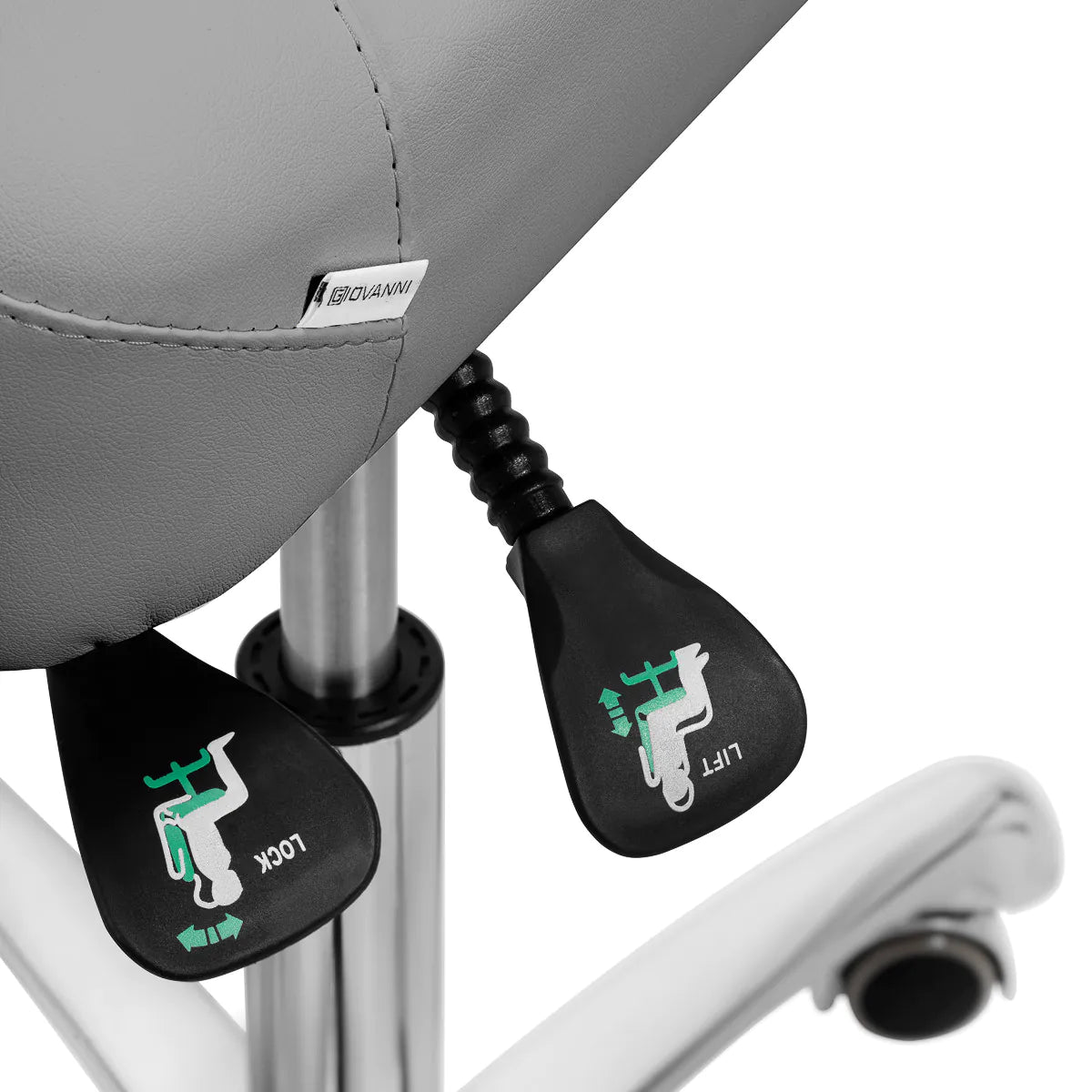 Podiatric chair with 5-wheel base