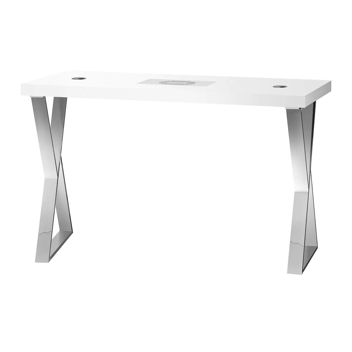 Mesa de Manicura Momo 04 | Elegancia Minimalista con Aspirador Integrado Momo J-02 plateado
