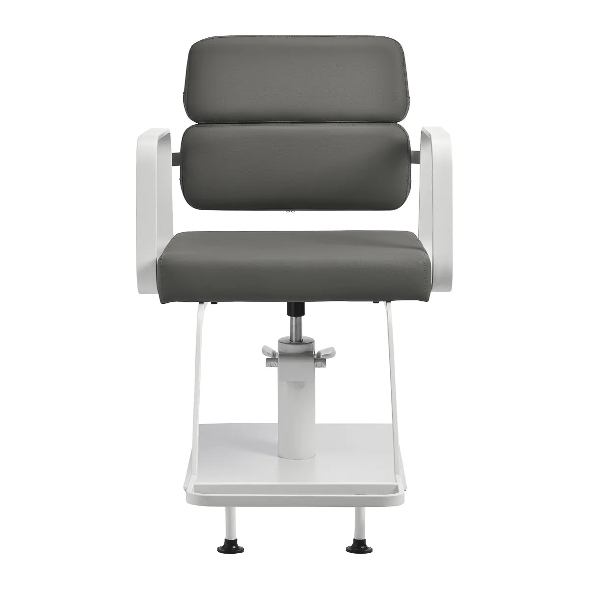 Sillón de peluquería Porto gris y blanco