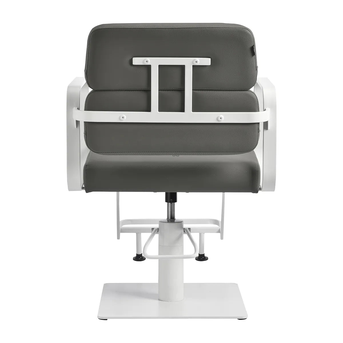 Sillón de peluquería Porto gris y blanco