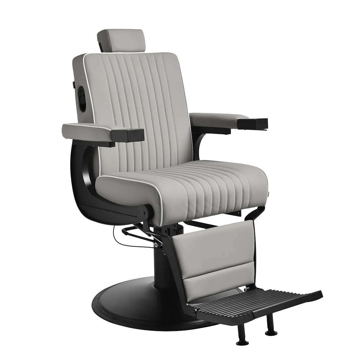 Sillón de barbero profesional Levi. gris