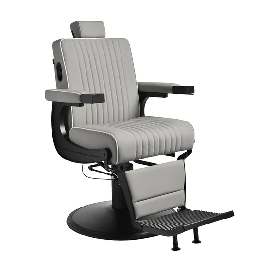 Sillón de barbero profesional Levi. gris