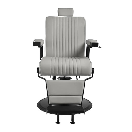 Sillón de barbero profesional Levi, gris