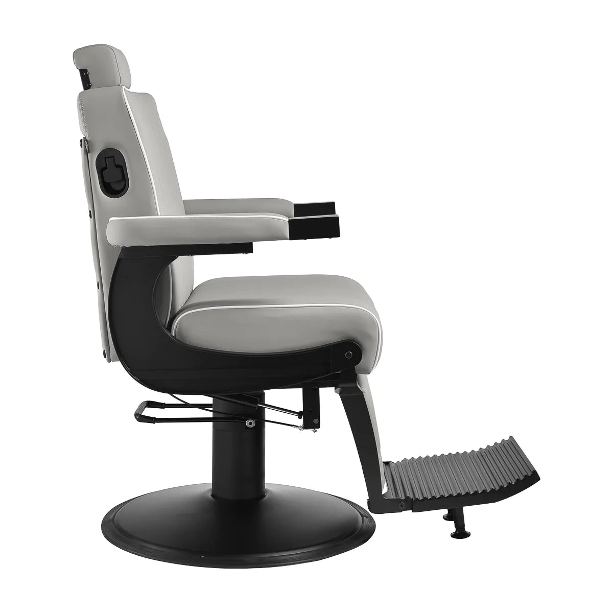 Sillón de barbero profesional Levi, gris