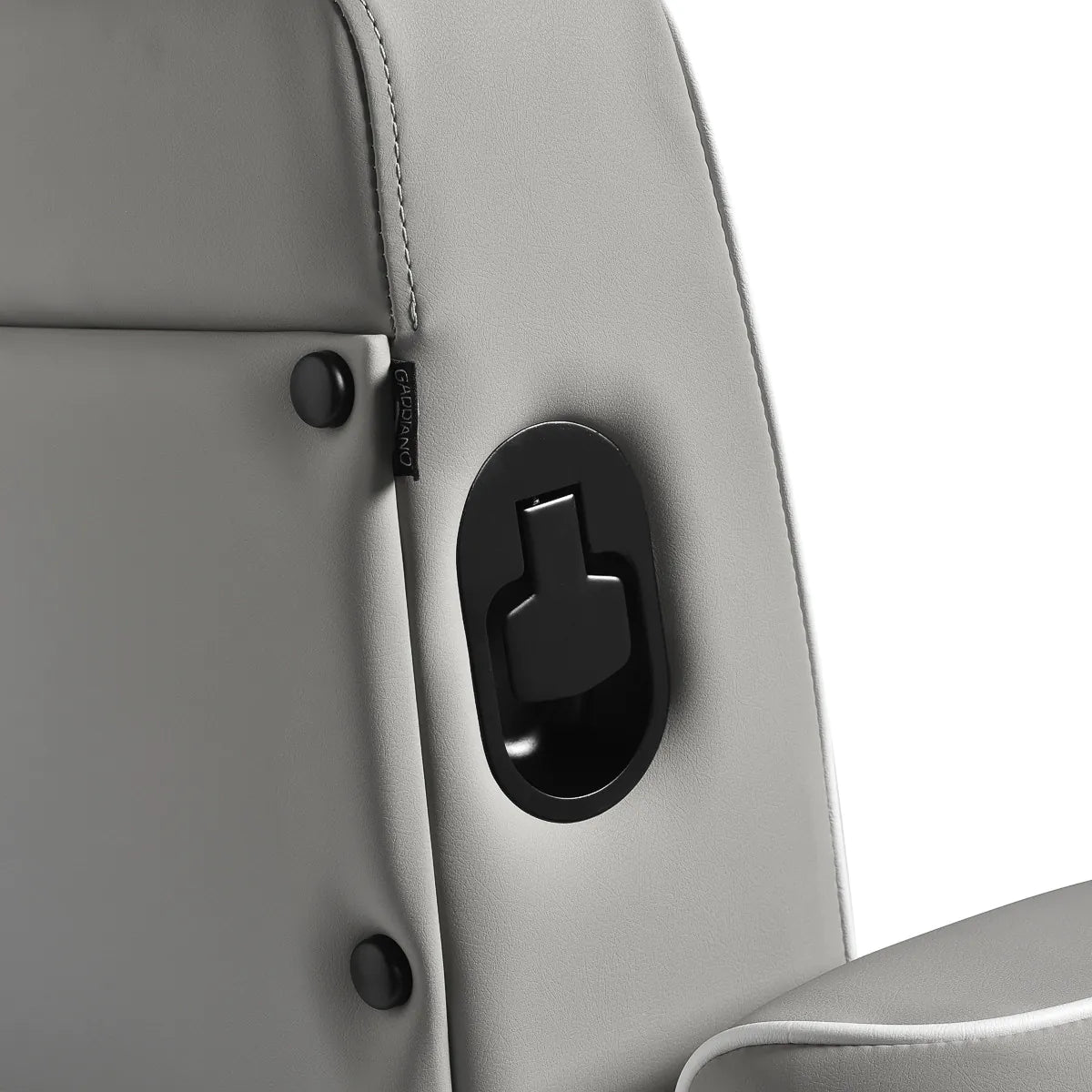 Sillón de barbero profesional Levi, gris
