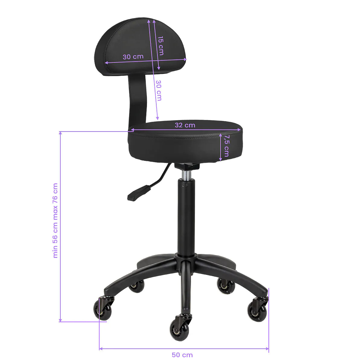 Chair with backrest, model D026