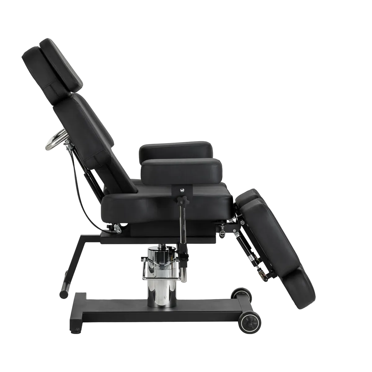 Sillón de Tatuaje Hidráulico Regulable PRO INK 605 | Ergonomía Profesional, Giro de 360° y Reposapiés Dividido