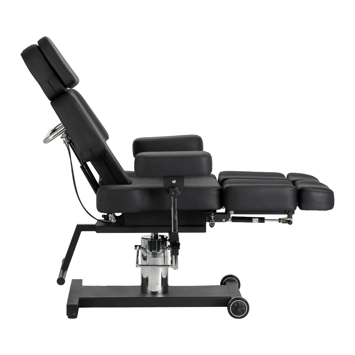Sillón de Tatuaje Hidráulico Regulable PRO INK 605 | Ergonomía Profesional, Giro de 360° y Reposapiés Dividido