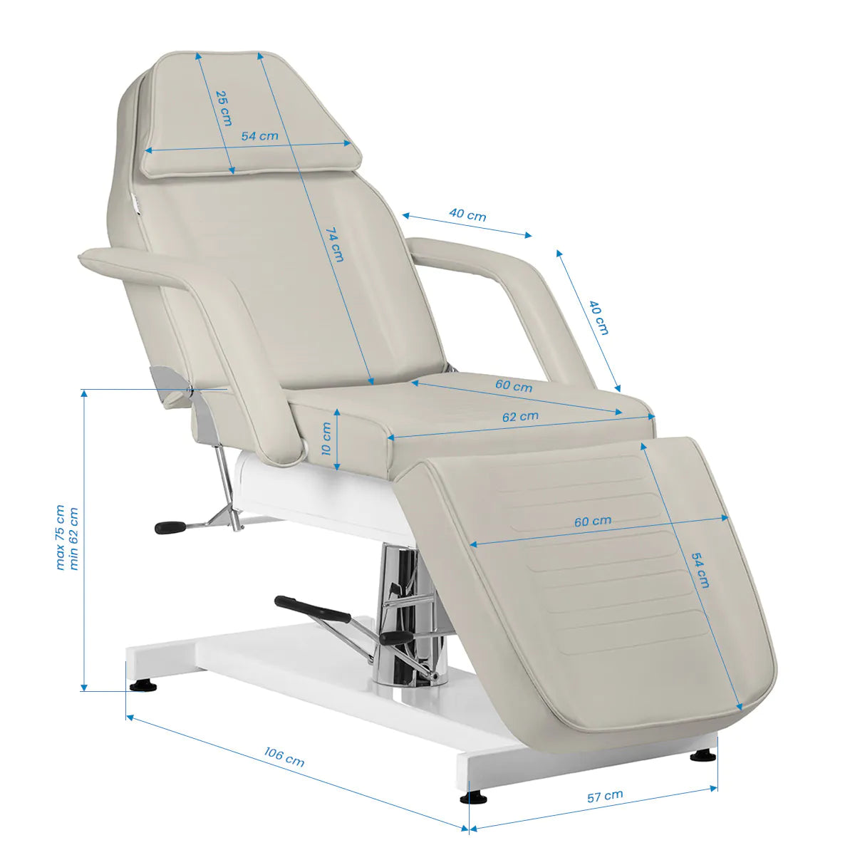 Hydraulic swivel beauty couch V2 210