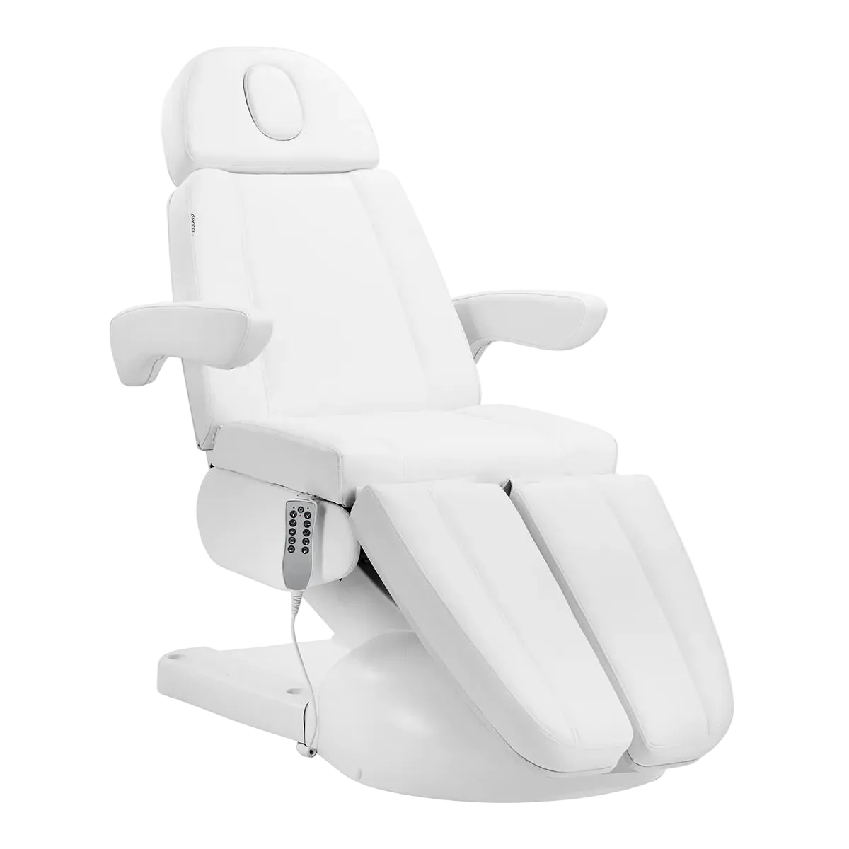 Sillón eléctrico de pedicura y estética de 3 motores, blanco