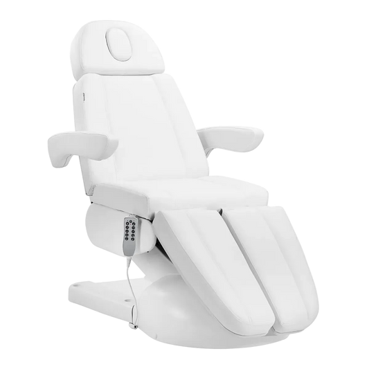 Sillón eléctrico de pedicura y estética de 3 motores, blanco