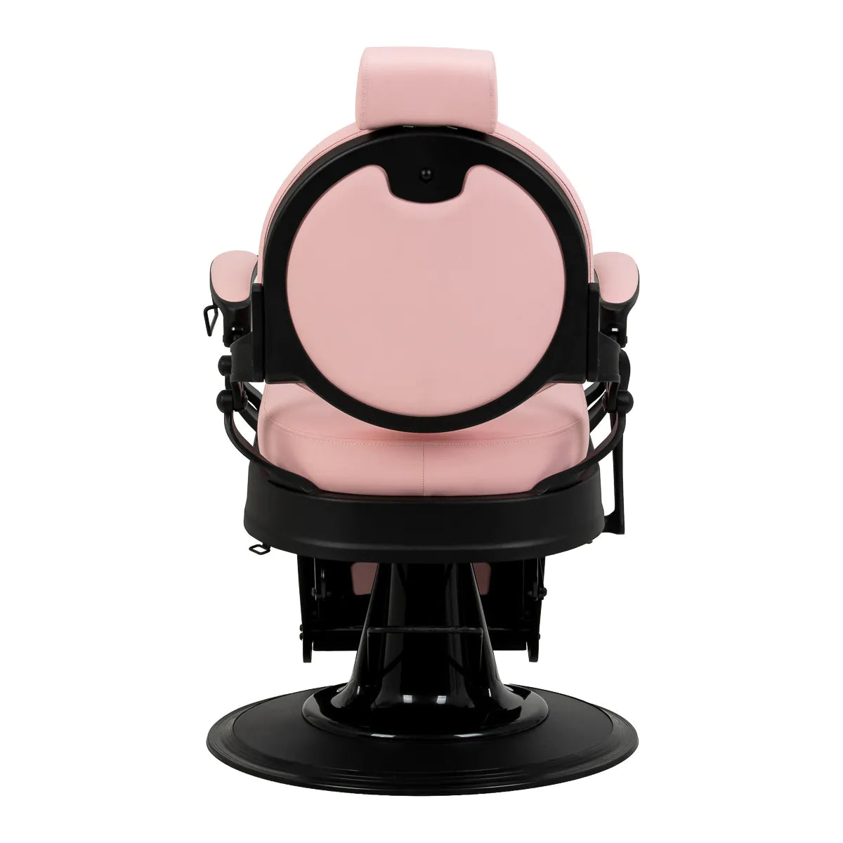 Sillón de Barbería Gabbiano President Elegante | Altura Hidráulica y Respaldo Reclinable Rosa Vintage