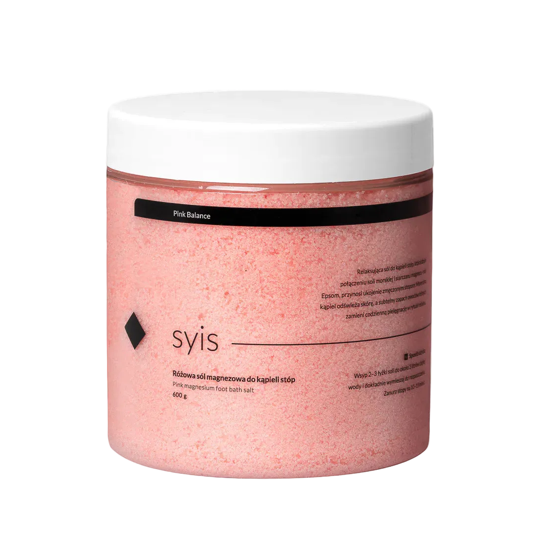 SYIS Professional – Sal de Baño Podológica Relajante Pink Balance, 600 g