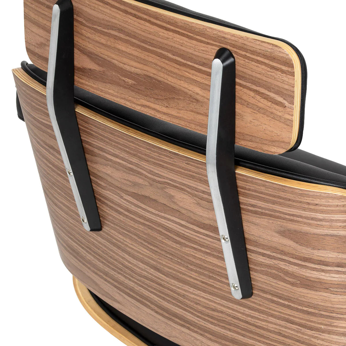 Gabbiano Florencja hairdressing chair in black and walnut with a black base