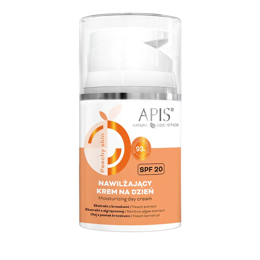 Apis Peachy Skin Crema Facial Nutritivo con Aceite de Hueso de Durazno, Ácido Hialurónico, Agua de Coco y Algas Arcoíris para Piel Seca, Deshidratada y Opaca