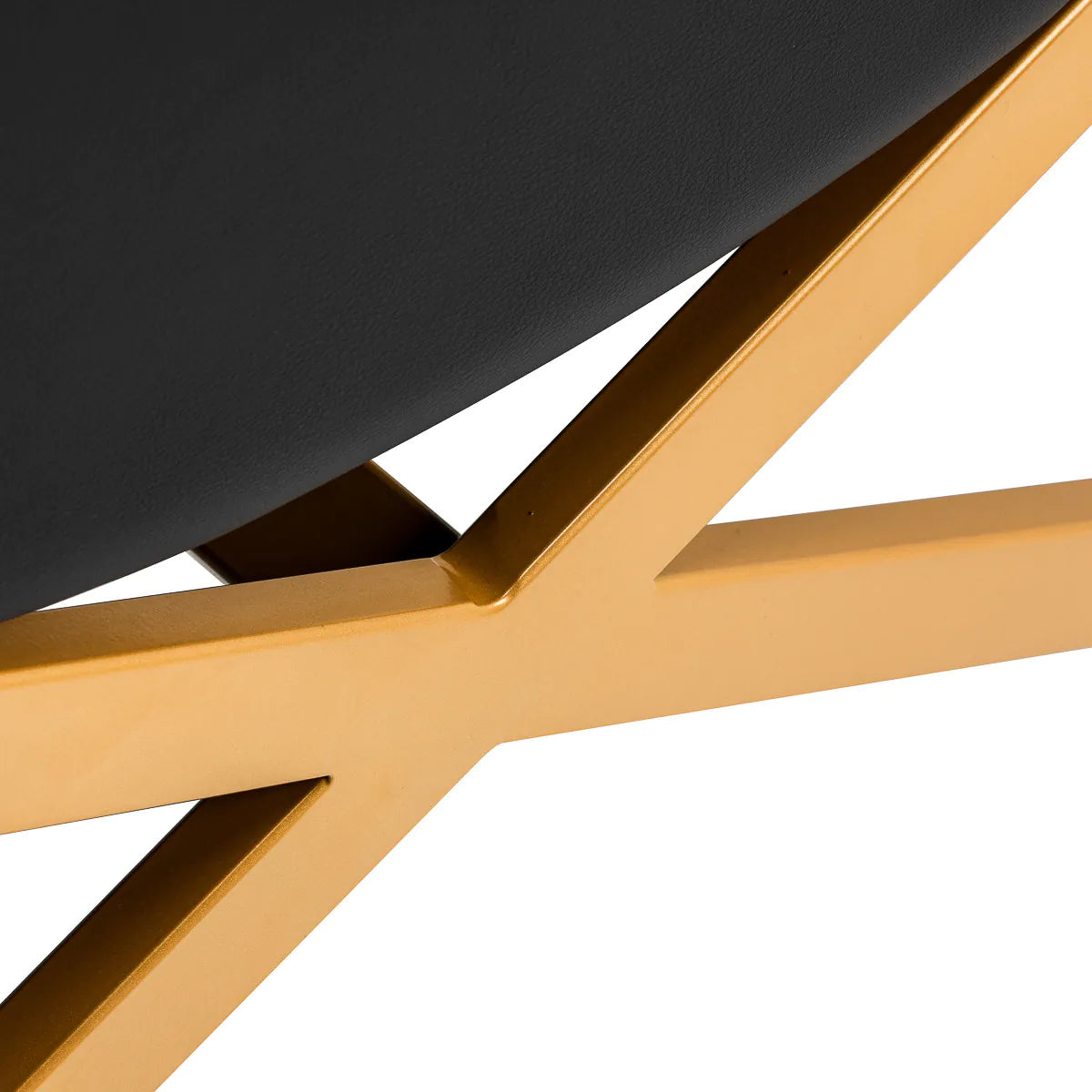 Sillón profesional Alba con estructura dorada