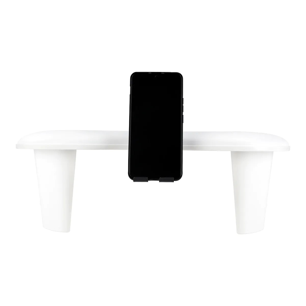 Reposabrazos para manicura con soporte para móvil