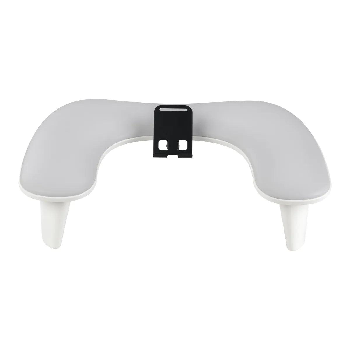 Reposabrazos para manicura con soporte para móvil