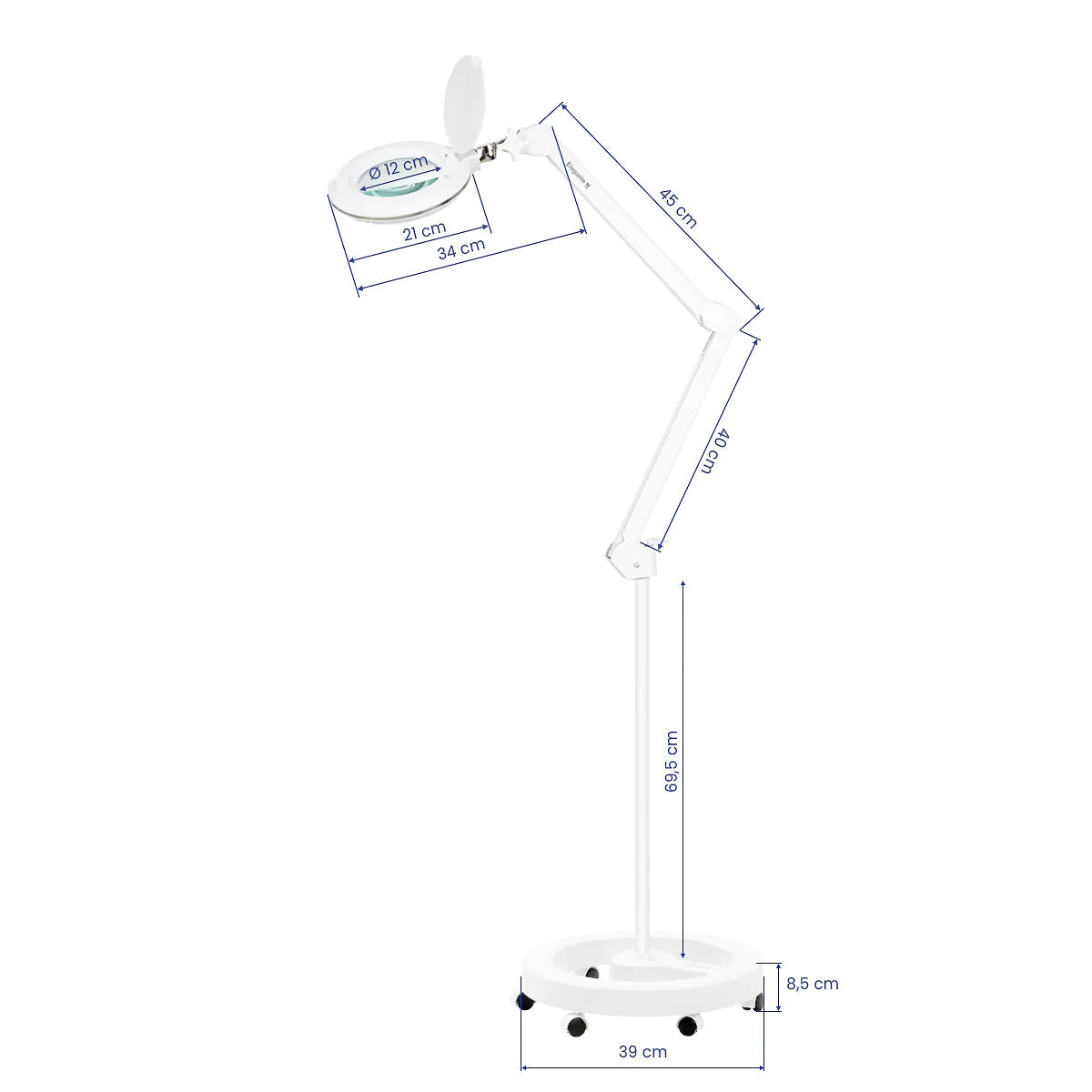 Lámpara lupa LED con intensidad de luz regulable