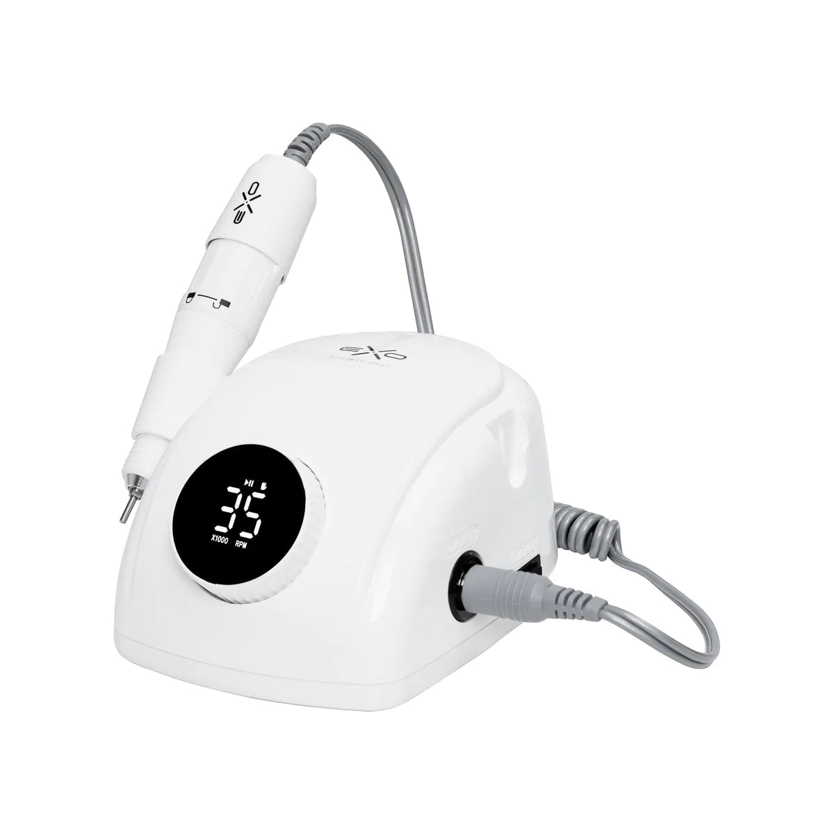 Torno Profesional para Manicura EXO Futura 65W | 35.000 RPM, Mecanismo Twist-Lock y Pantalla Digital