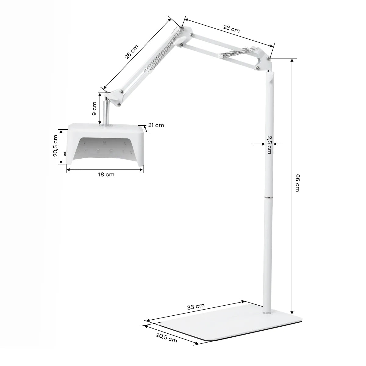 Lámpara UV/LED de pie para pedicura 48W