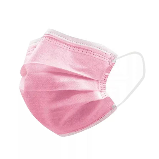 3-capas mascarillas rosas, 50 uds.