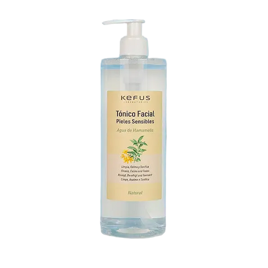 Tónico Facial de Agua de Hamamelis para Pieles Sensibles (500 ml) | Kefus