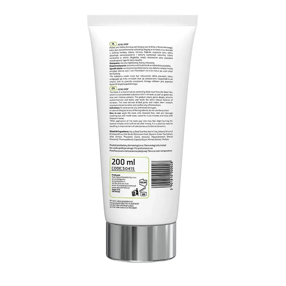 Apis Acne-Stop Mascarilla Desintoxicante y Purificante: Limpieza Folicular Profunda, Control del Sebo y Eliminación de Toxinas