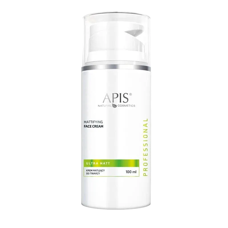 Apis Ultra Matt Crema Matificante con Extracto de Levadura: Tratamiento Seborregulador y Reductor de Poros para Piel Grasa 100 ml