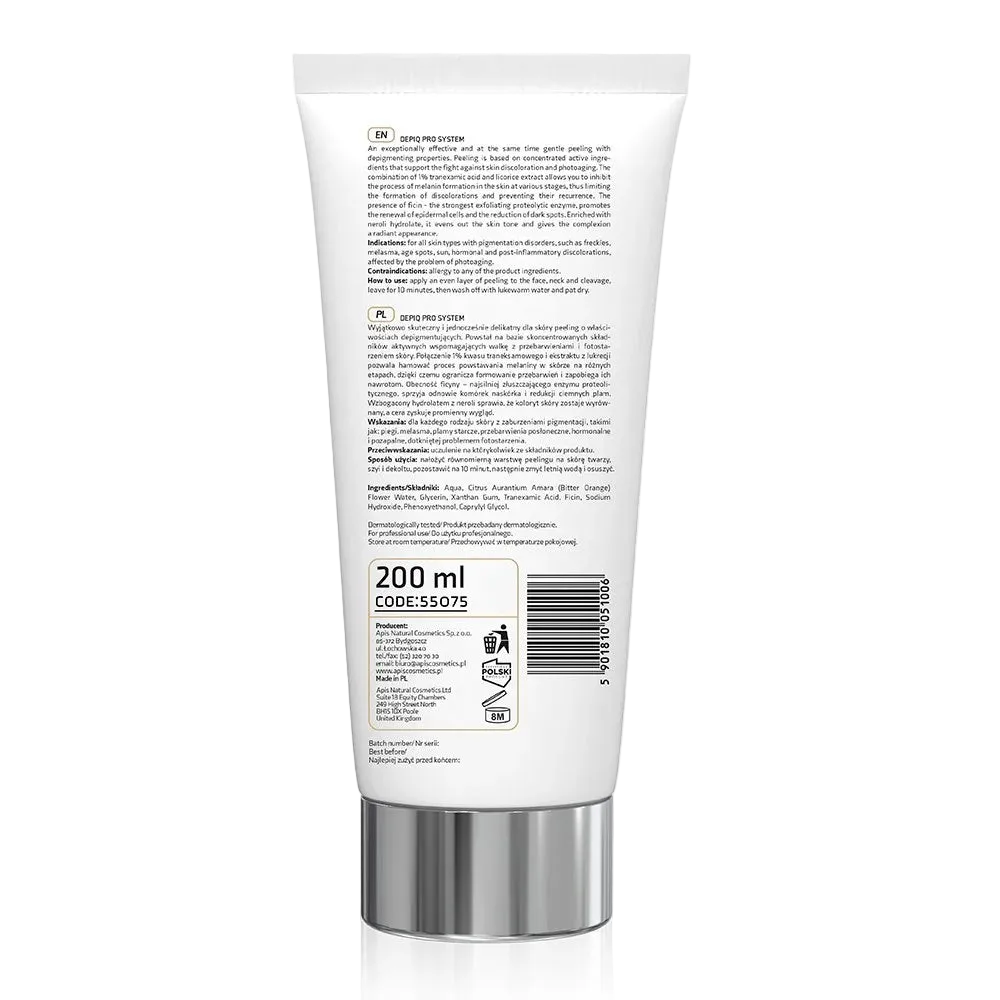 Apis Depiq Pro System Peeling de Renovación Enzimática con Infusión Iluminadora: Exfoliación Suave, Bloqueo Antimanchas Multietapa y Máxima Luminosidad