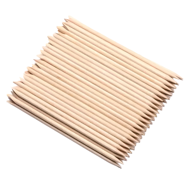 Palitos Naranja de Madera Especial – Empuje Seguro y Eficaz para Manicura y Pedicura, 100 uds.