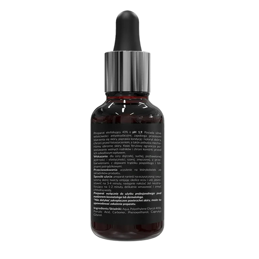 Apis Exfoliante Ácido Ferúlico 40% (pH 1.9): Optimice los Costos de su Cabina con el Peeling Antioxidante de Choque Definitivo