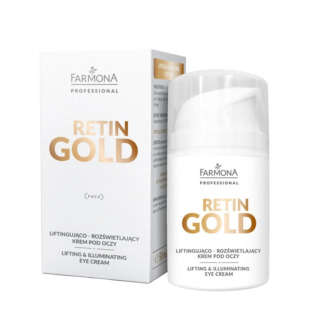 Farmona Retin Gold Crema para ojos reafirmante e iluminadora, 50 ml