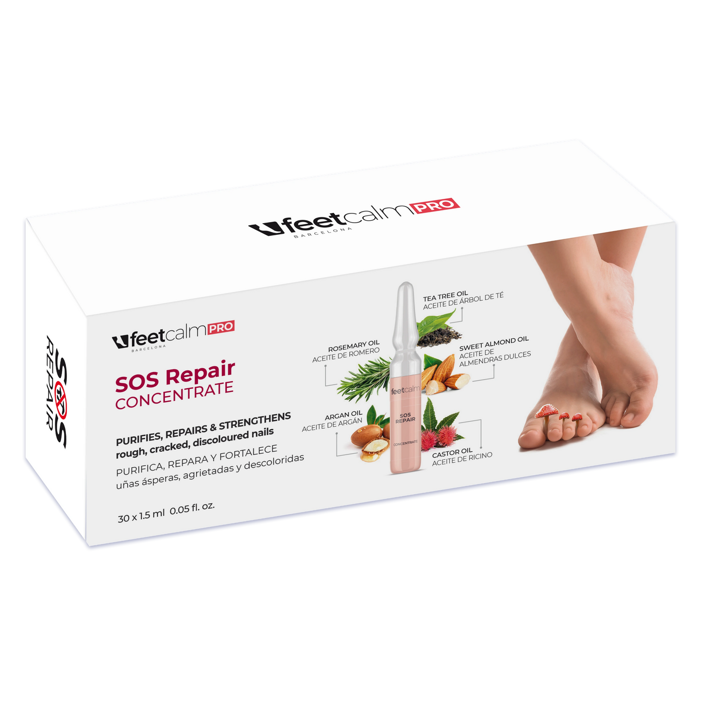 Feetcalm Ampollas SOS Repair Concentrate antifúngico para uñas, 30 uds. 