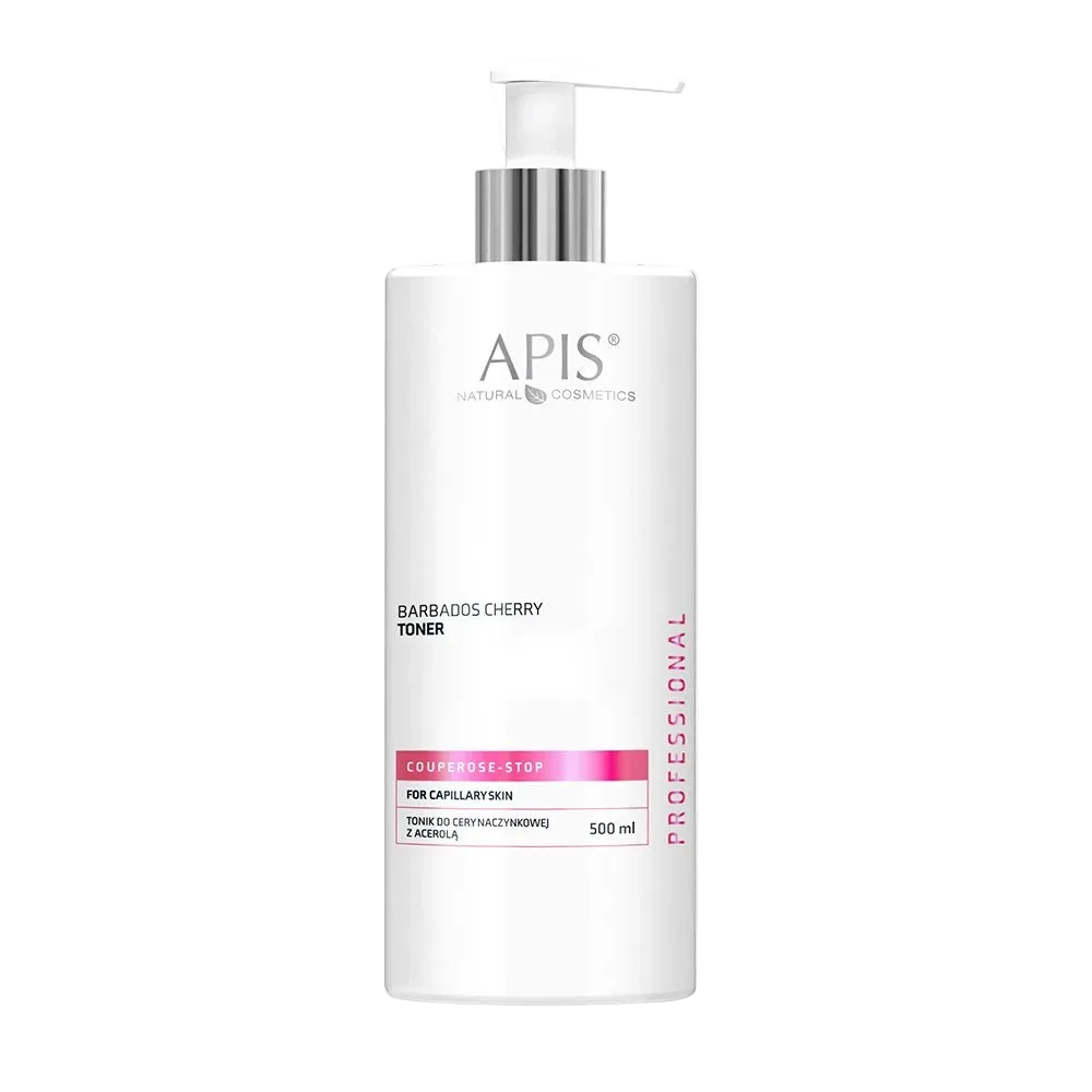 Apis Natural Cosmetic Tónico para piel couperosa con acerola, 500 ml