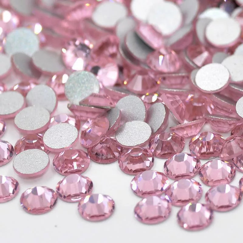 Cristales strass rosa, 1440 uds.