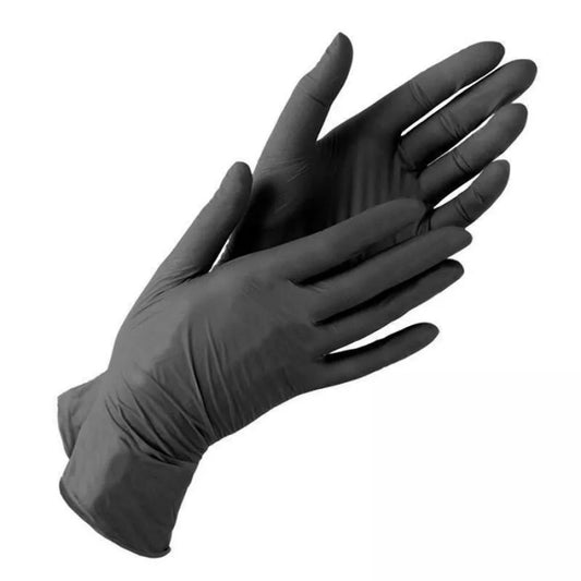 Black powder-free nitrile gloves, 100 pcs.