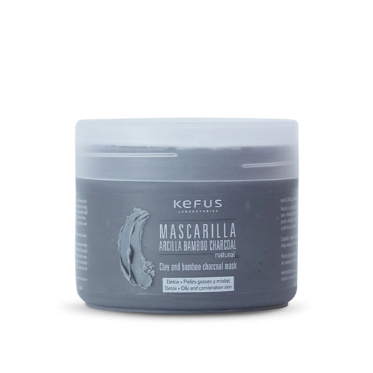 Mascarilla de arcilla bamboo charcoal natural Kefus 250 ml