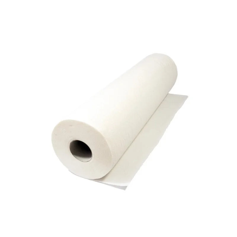 Rollo de Papel Bicapa Gofrado de Celulosa Pura para Camilla | 60 cm x 60 m con Precorte