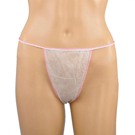 Tangas Desechables para Mujer de Polipropileno | Pack de 100 Uds. con Envase Individual