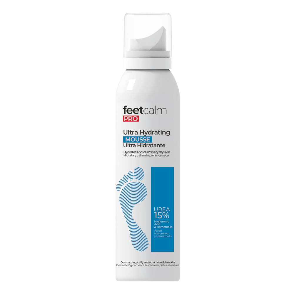 FeetCalm Mousse Ultra Hidratante 15% Urea: Tratamiento Nutritivo y Aliviador para Pies y Piernas Cansadas